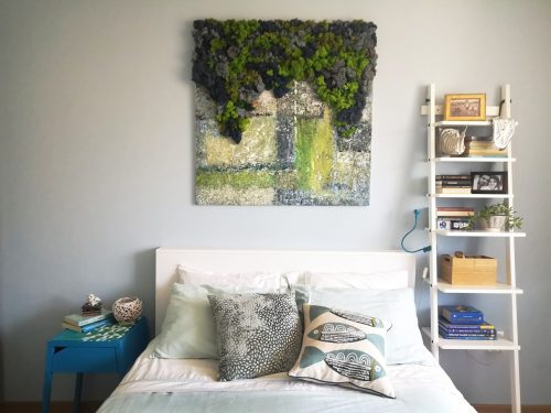 Спалня в синьо и зелено