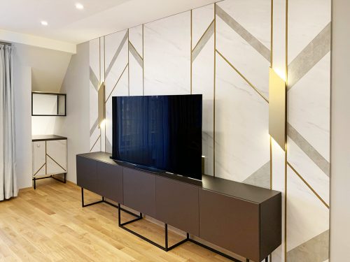 Декоративно пано зад телевизор мдф